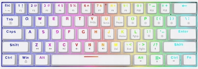 Klawiatura Savio Whiteout X2 Outemu Red (SAVGK-WHITEOUT X2 RED)