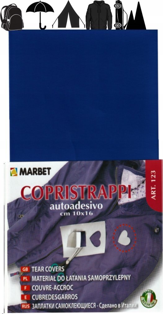 Marbet Łata Nylonowa wodoodporna samoprzylepna do kurtek 123 marbet 25