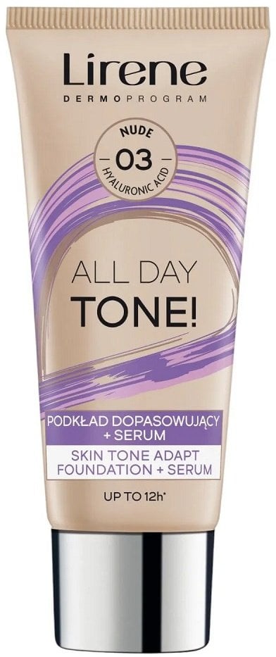 Lirene All Day Tone! podkład dopasowujący + serum 03 Nude 30ml