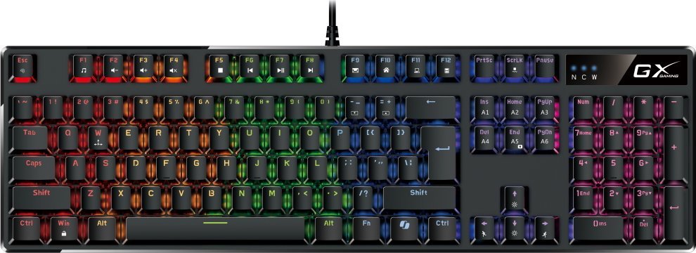 Genius GX Gaming Scorpion K12 Copilot, klawiatura CZ/SK, do gry, przewodowa (USB), czarna, mechaniczna