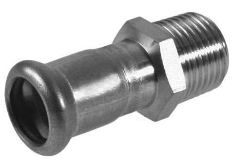 KAN-therm Złączka zaprasowywana 18x3/4" gwint zewnętrzny stal inox - 6190613