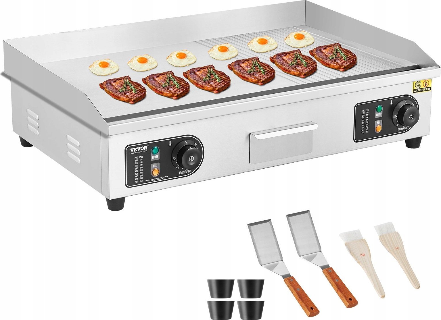 Półpłaski Komercyjny Grill Elektryczny 4400 W