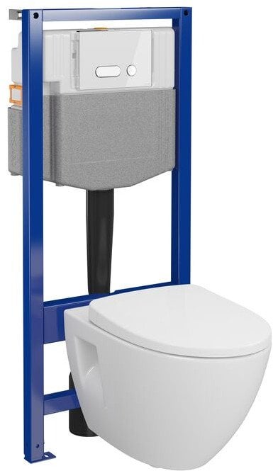 WC SET S701-781 WITH FRAM +GL WH BUTTON