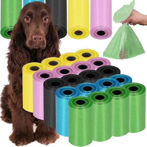 Springos Worki na odchody psa 360 szt. woreczki na psie odchody 20 rolek, kolorowe UNIWERSALNY