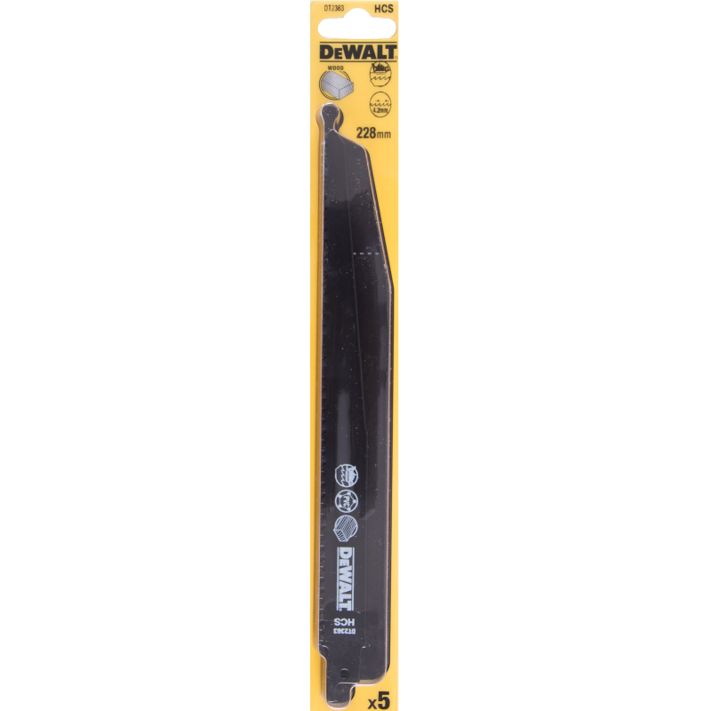 Dewalt Brzeszczoty do pilarek szablowych HCS 305mm podz. 4,2mm 5szt. DT2364
