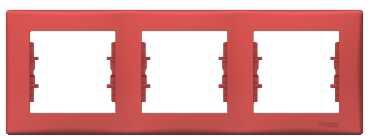 Schneider Electric Ramka potrójna czerwona pozioma (SDN5800541)