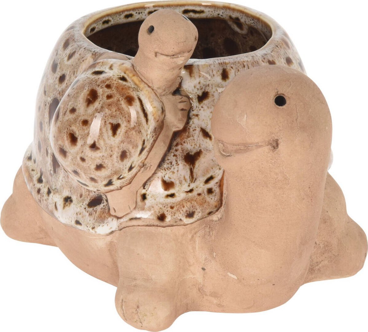 ProGarden Porcelanowa doniczka ogrodowa, żółw, 15 x 11 cm