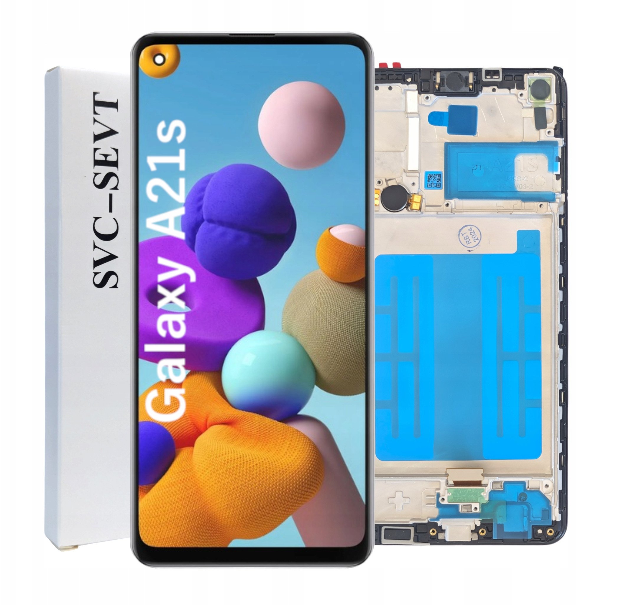 ORYGINAŁ WYŚWIETLACZ EKRAN LCD DO SAMSUNG GALAXY A21S RAMKA