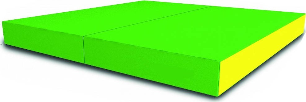 Wallbarz Materac gimnastyczny 2-częściowy 33762 100 cm x 100 cm x 10 cm jasnozielony
