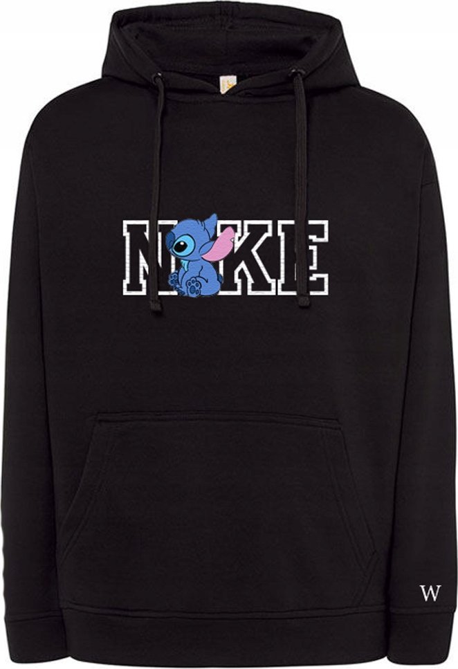 BLUZA Z HAFTEM STITCH BAWEŁNA INICJAŁY PREZENT MĘŻCZYZNA KAPTUR URODZINY