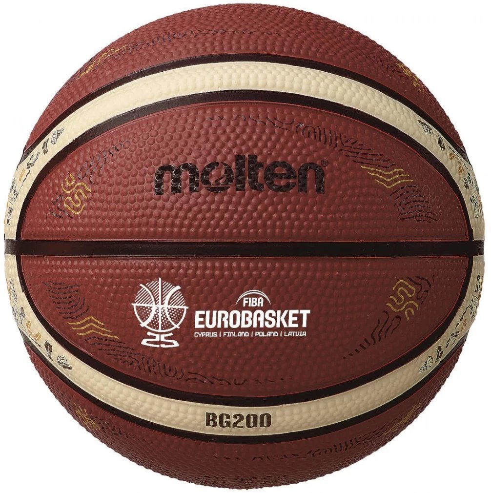 Basketball ball souvenir MOLTEN B1G200-E5Z rubber size 1 Eurobasket 2025