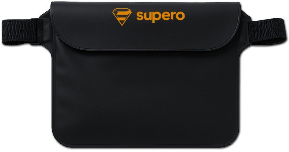 Etui wodoszczelne na telefon, szaszetka na pas do 10", czarne