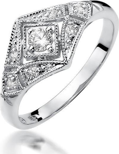 Best Diamonds złoty pierścionek z brylantem 0.19ct 22