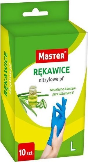 Uni RĘKAWICE NITRYLOWE MASTER ALOES ROZMIAR L OP. 10 SZT