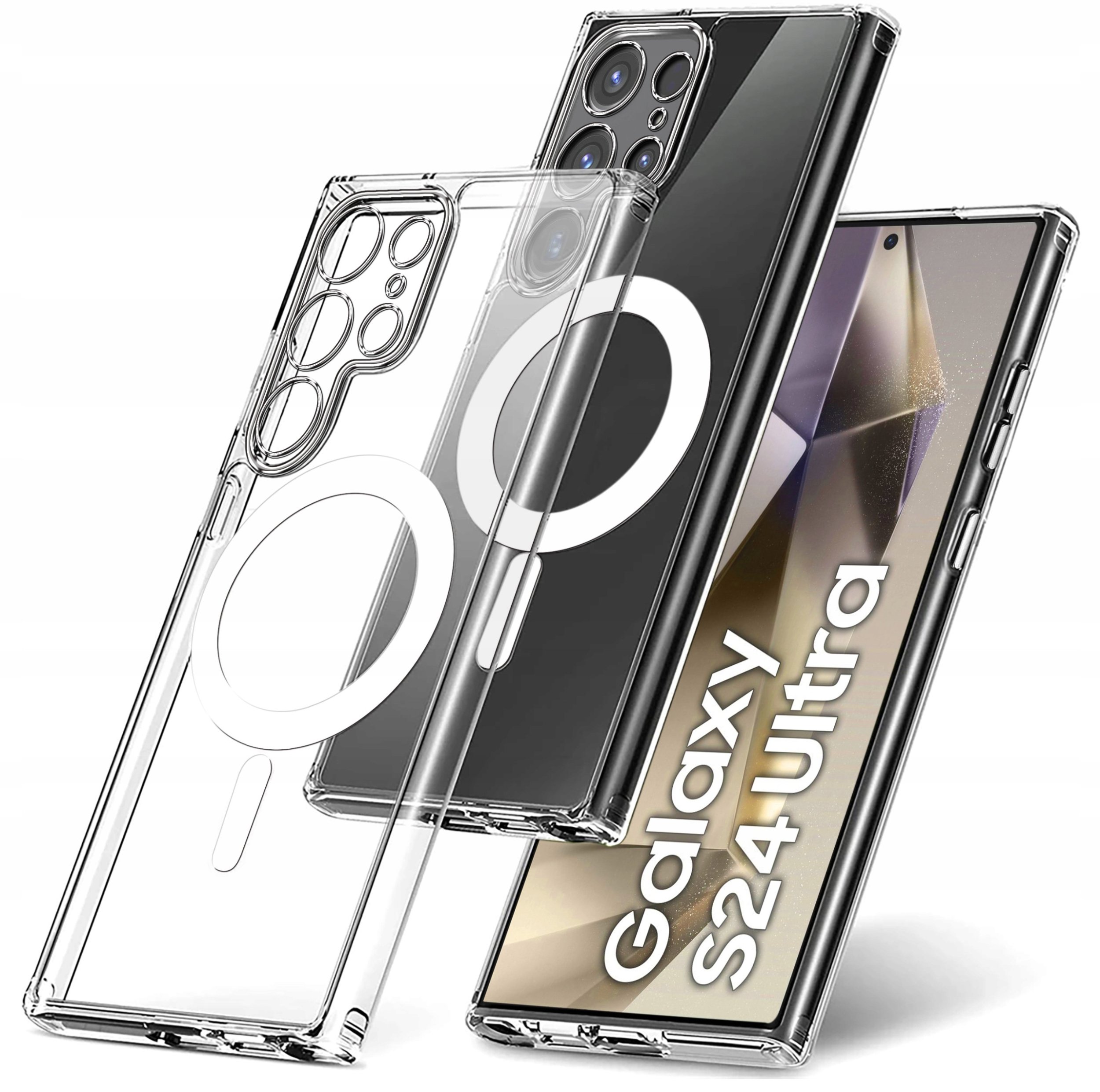 Etui do Samsung Galaxy S24 Ultra WZMACNIANE do MAGSAFE ANTI SHOCK + Szkło