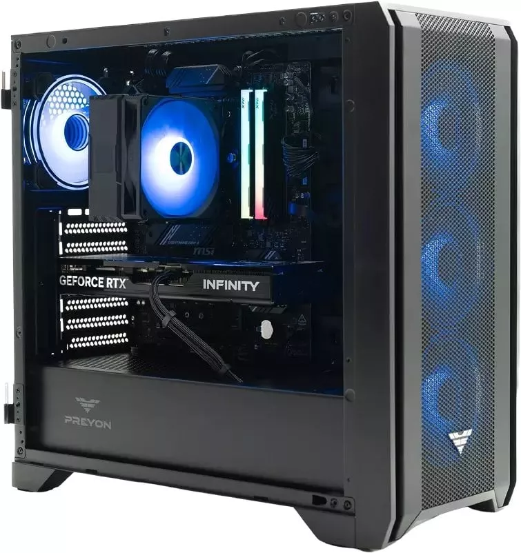Komputer PREYON Windy Pro 880 Ryzen 7 9800X3D, 32 GB, RTX 5070 Ti, 1 TB M.2 PCIe Windows 11 Pro