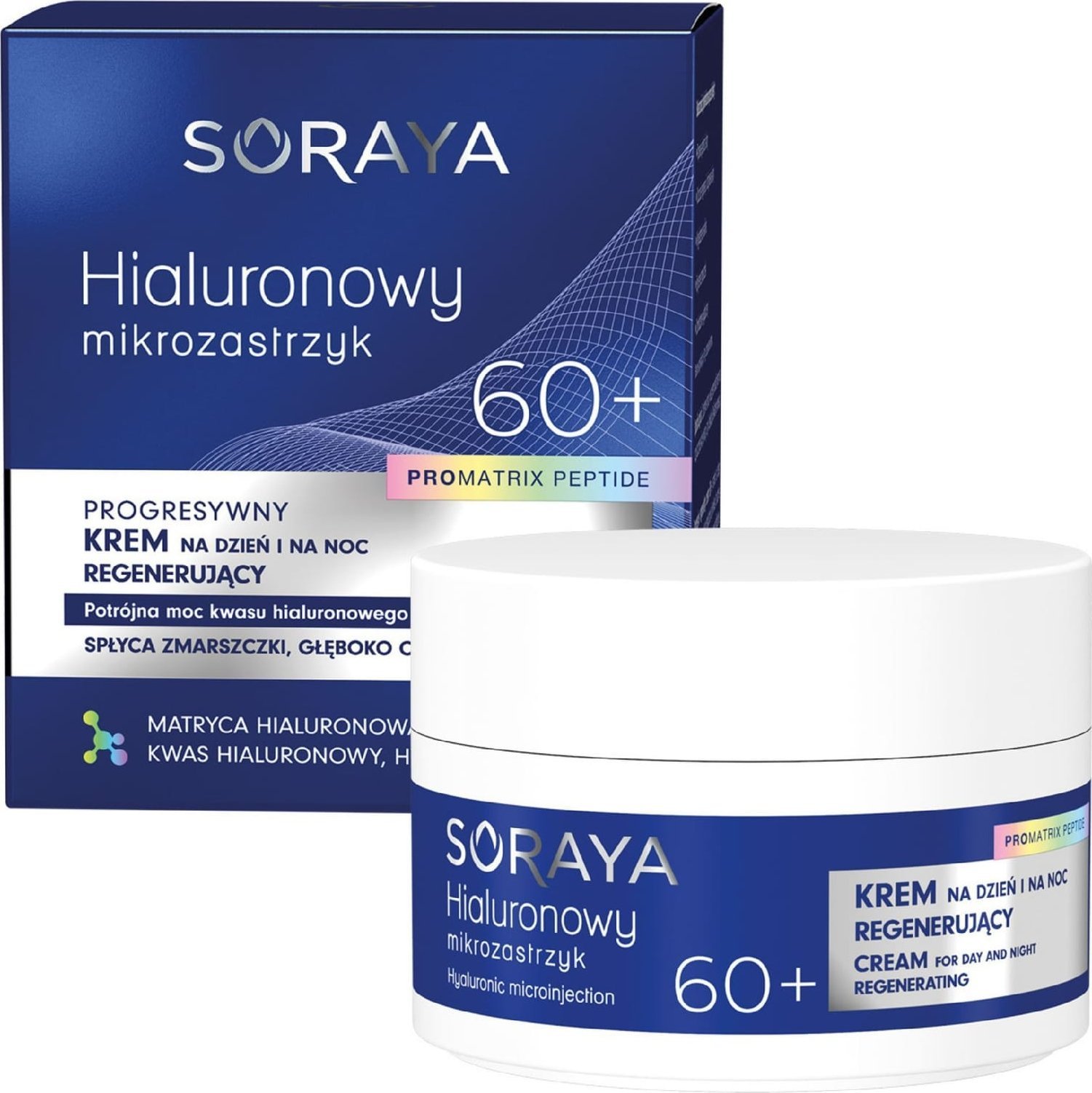 Soraya SORAYA Hialuronowy mikrozastrzyk Progresywny krem regenerujący 60+ na dzień i na noc 50 ml