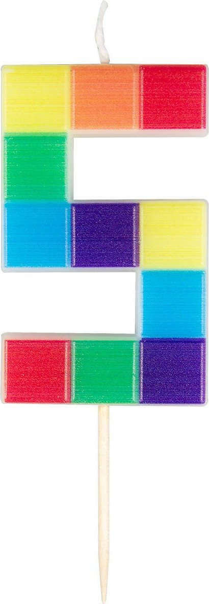 Adikbal Świeczka cyferka klocki nr 5, 7 cm one size