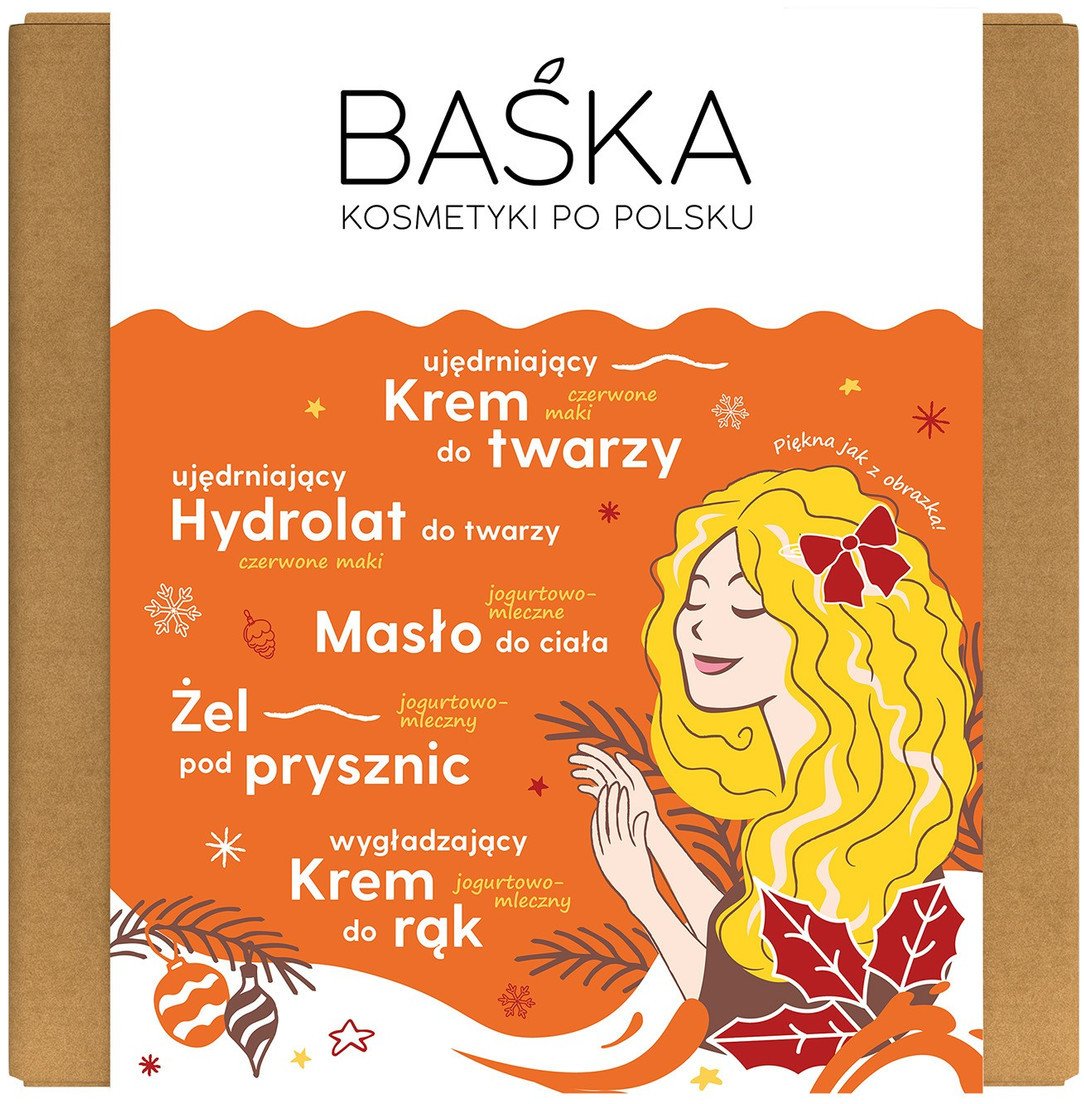 Baśka Zestaw prezentowy do ciała i włosów-maki i mleko