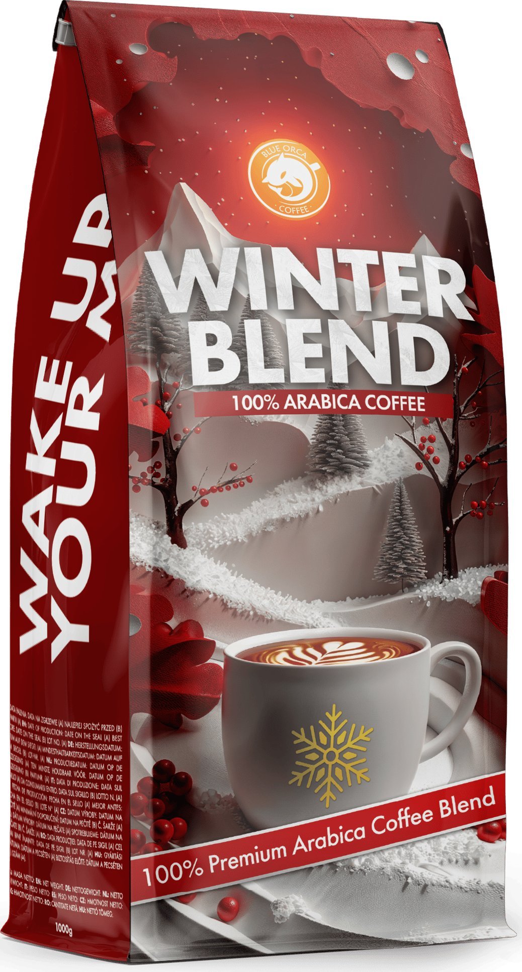 Kawa ziarnista Blue Orca Coffee Kawa ziarnista 1kg WINTER BLEND 100% Arabica ŚWIEŻO PALONA Blue Orca