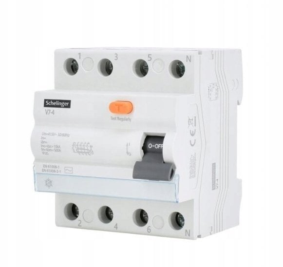 Wyłącznik różnicowoprądowy AC 4P 40A 30mA Schelinger A03-V7-4-40-030