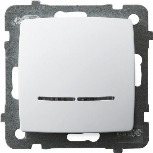 Ospel Łącznik pojedynczy Karo z podświetleniem biały (ŁP-1SS/m/00)