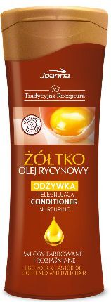 Joanna Tradycyjna Receptura Odżywka do włosów pielęgnująca Żółtko i Olej Rycynowy 300 ml
