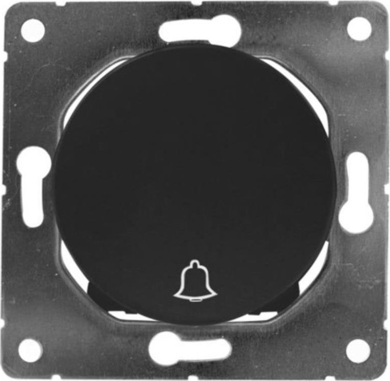 Electromalt ELCTROMALT OVAL PRZYCISK DZWONKOWY CHWILOWY CZARNY