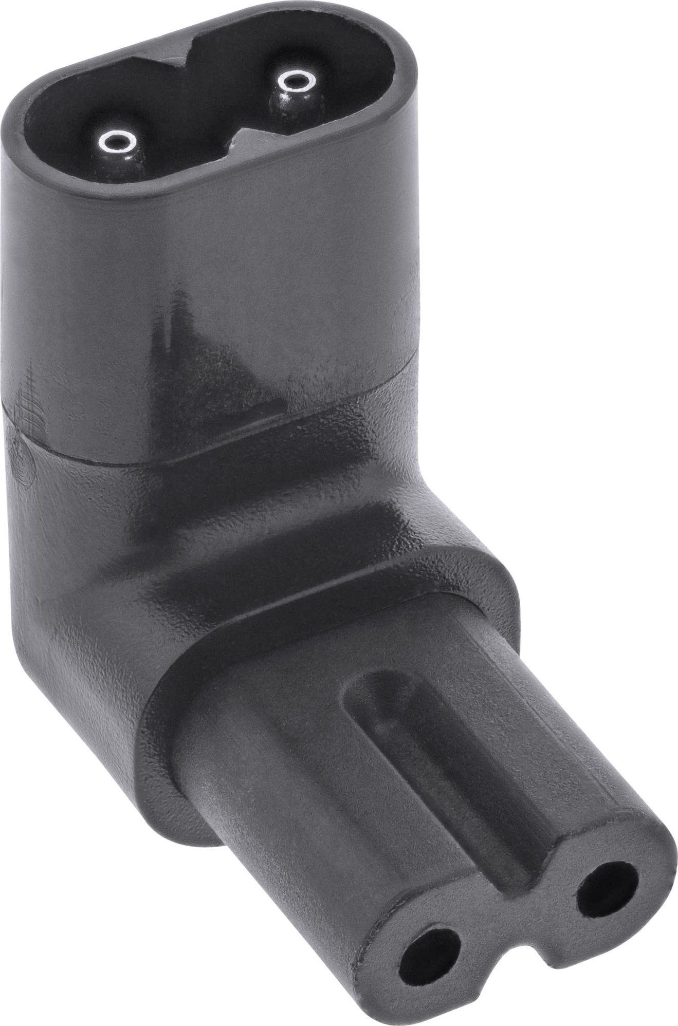 InLine InLine® Power supply adapter IEC 60320 C8 / C7, up/down angled 2-pin
