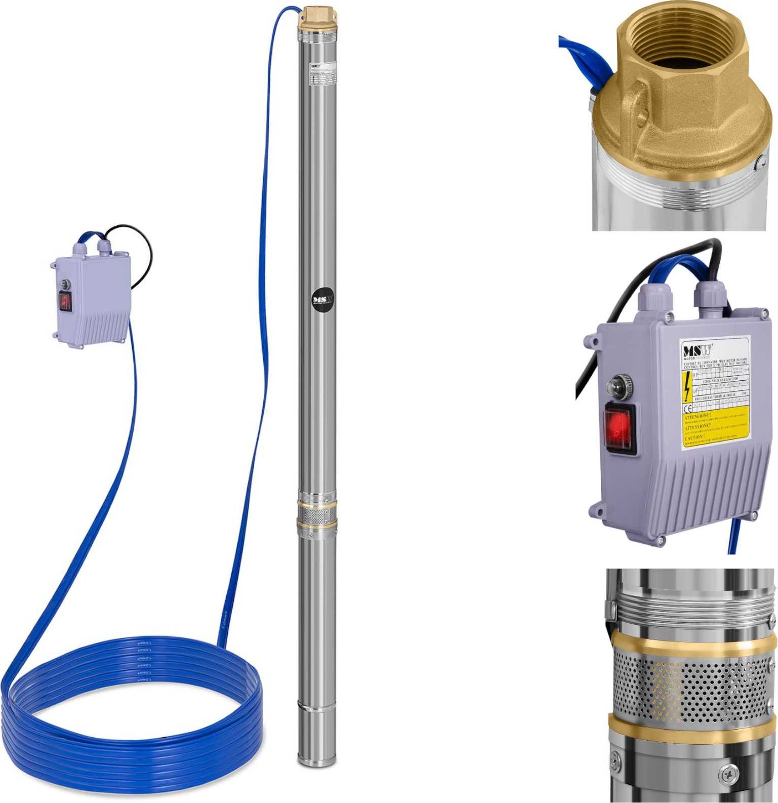 MSW Pompa głębinowa do studni głębinowej MSW 3800 L/h (3856690
