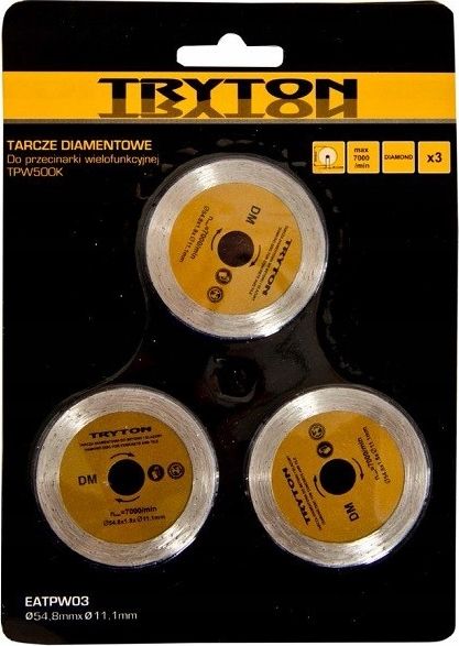 Tryton Zestaw tarcz diamentowych 54,8x11,1mm do TPW500K 3szt. - EATPW03