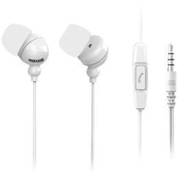 Słuchawki Maxell Słuchawki Plugz+mic z mikrofonem silikon białe