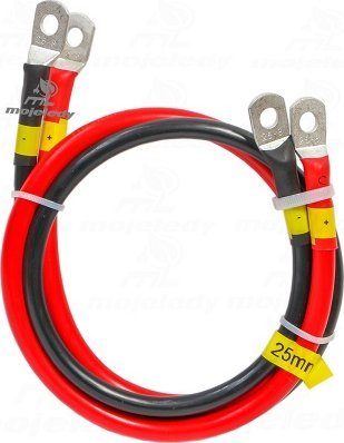 Mojeledy 2x 150cm czerwony i czarny kabel łączeniowy akumulatora 25 ML-PA25 25mm