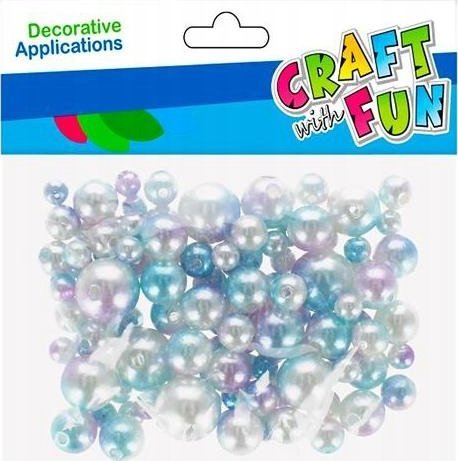 Craft with Fun OZDOBA DEK KORALIKI PERLY MIX 100SZT CF 12/288