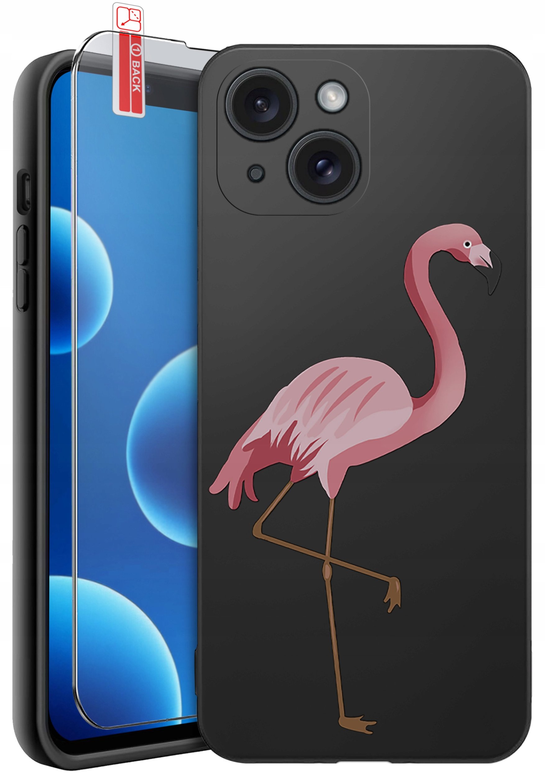 ETUI do iPhone 13 | 14 | WZORY | SILIKONOWE MATT CASE + SZKŁO 9H