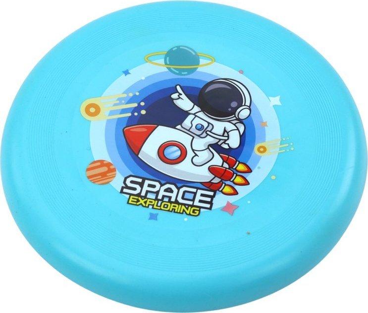 LeanToys Latający Dysk Frisbee Kosmonauta Niebieski 20cm