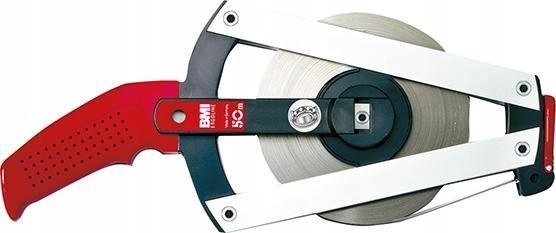 Taśma miern. w obudowie ramowej, wzmocniona włóknem szklanym 50mx13mmpocz.miary A Ergoline BMI