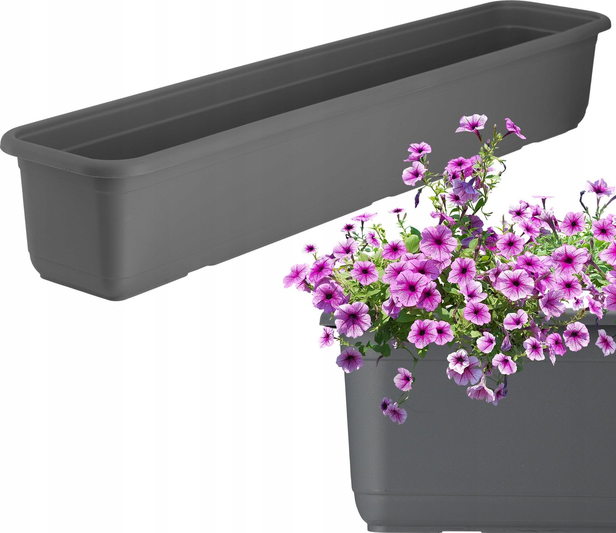 Kadax KADAX Doniczka Skrzynka Balkonowa 80cm Antracyt