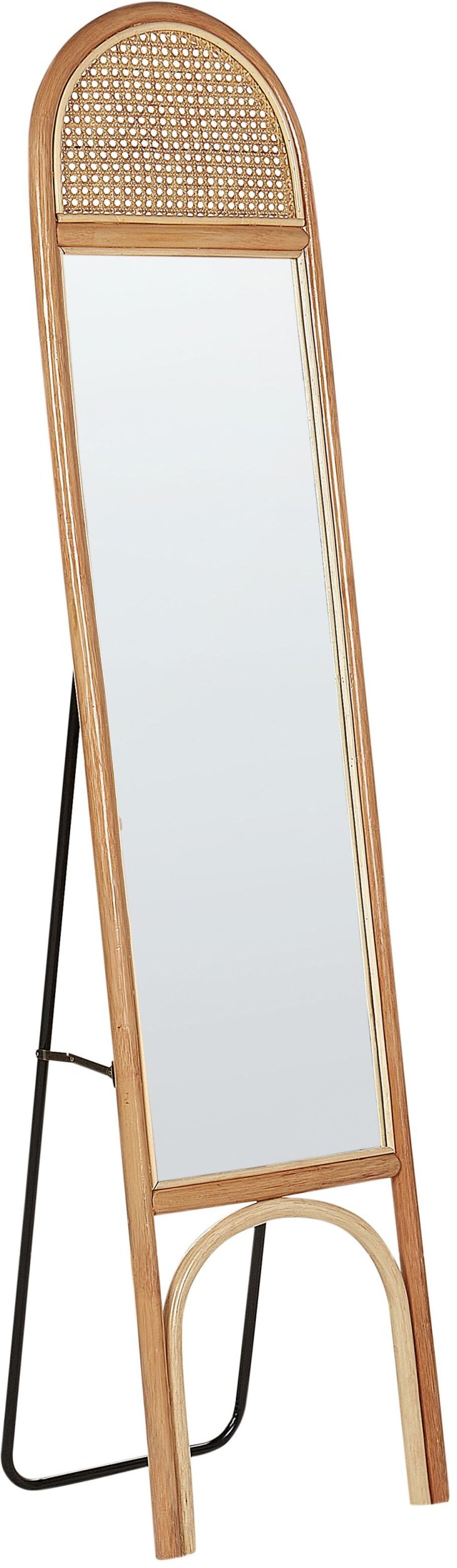 Beliani Lustro stojące BRUSSEY 170 cm Rattan Naturalny