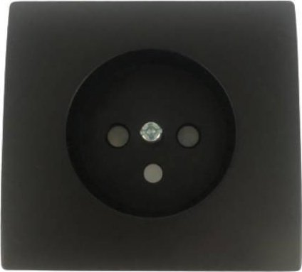 Efapel EFAPEL APOLO ELEMENT CENTRALNY DO GNIAZDA Z UZIEMIENIEM CZARNY MAT 50652 TPM