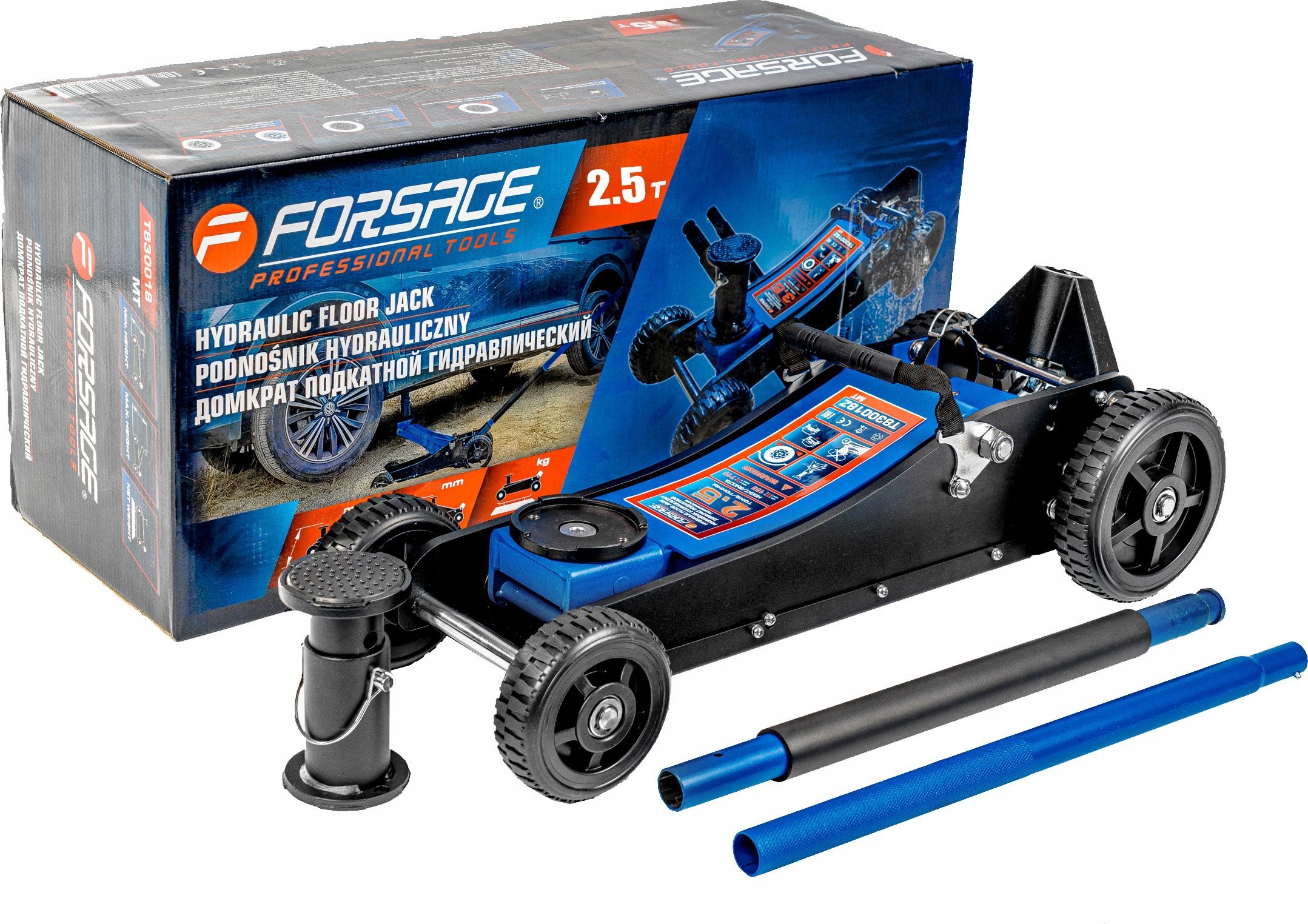 Forsage Podnośnik hydrauliczny 2.5t (h min 155mm ; h max 615mm)