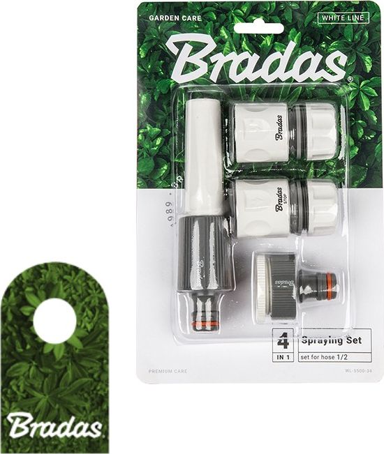 Bradas Zestaw 4-elementowy na wąż 1/2" - blister WHITE LINE WL-5500-12K BRADAS 1787