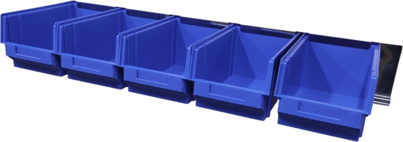 qBox Listwa do zawieszania pojemników warsztatowych 5 szt. o wym. 298x179x199 mm (wym. listwy 1000x150 mm)
