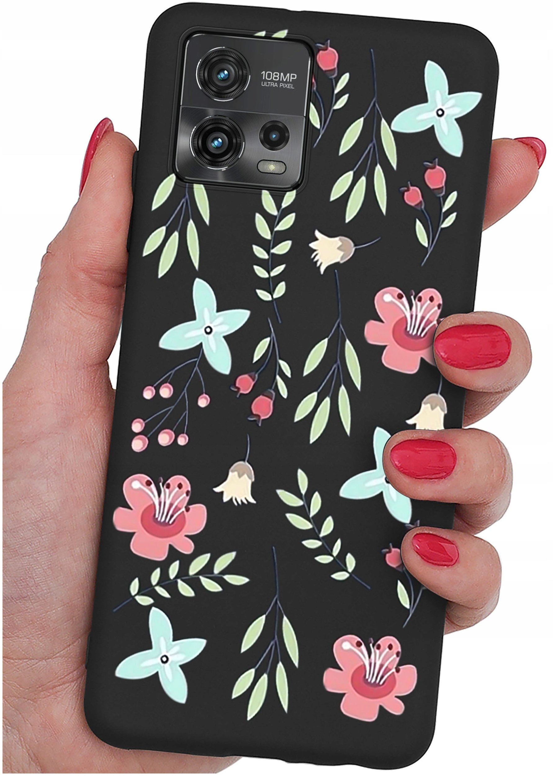 Etui do Motorola Moto G72 WZORY |SILIKONOWE MATT CASE + SZKŁO 9H