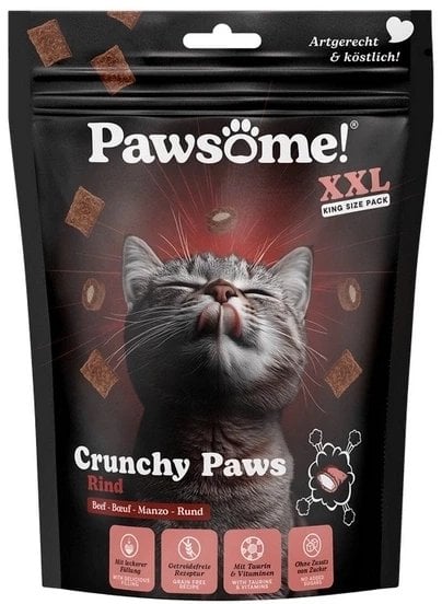 Pawsome Crunchy Paws Przysmak dla Kota Wołowina 150g