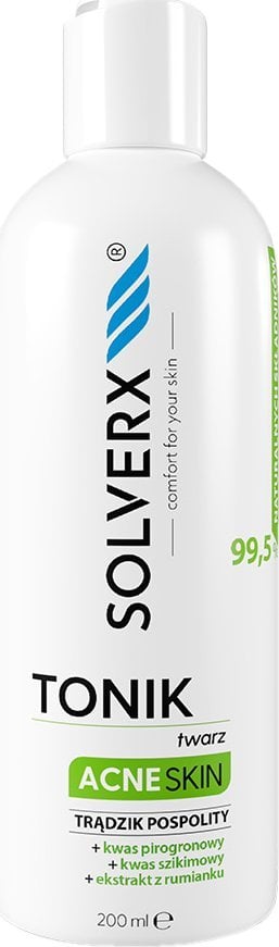 Solverx Acne Skin Tonik do twarzy przeciwtrądzikowy 200 ml