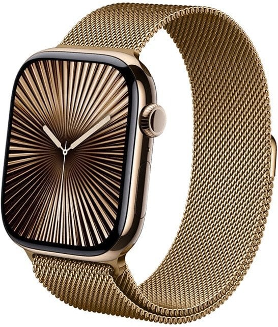 Crong Milano Steel - Pasek ze stali nierdzewnej do Apple Watch 44/45/46/49 mm (różowe złoto)