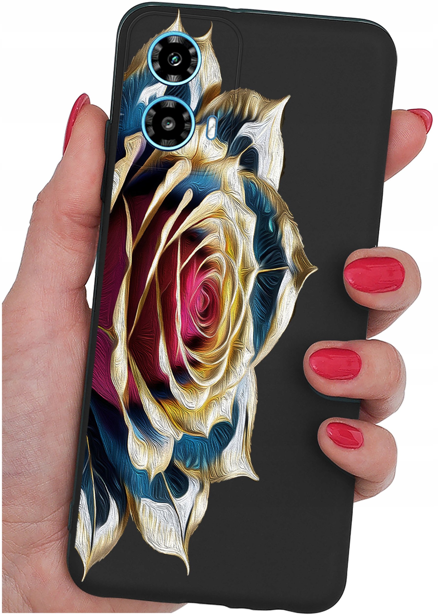 ETUI do Motorola Moto G34 5G WZORY |SILIKONOWE MATT CASE + SZKŁO 9H