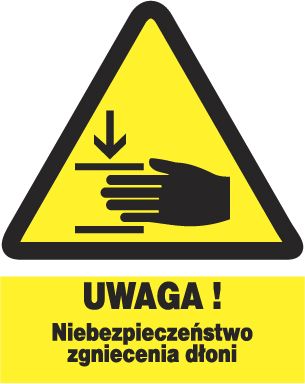 Mój dom Zoo-34 Uwaga ! Niebezpieczeństwo Zgniecenia Dłoni