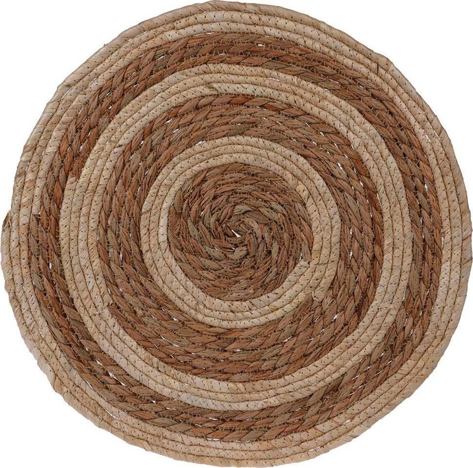 Home Styling Collection Podkładka na stół naturalna, mata kuchenna pod talerz, sztućce, okrągła, 38 cm